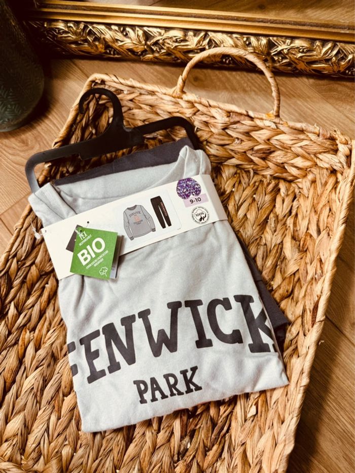 Taille 10 ans pyjama 2 pièces coton fin garçon Tex gris Neuf 💙 - photo numéro 2