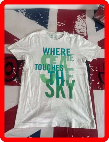 T-shirt Jules taille S blanc et vert