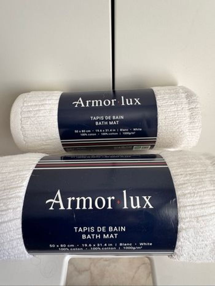 Lot de 2 Tapis pour de bain Armor-lux 50/ 80cm neuf