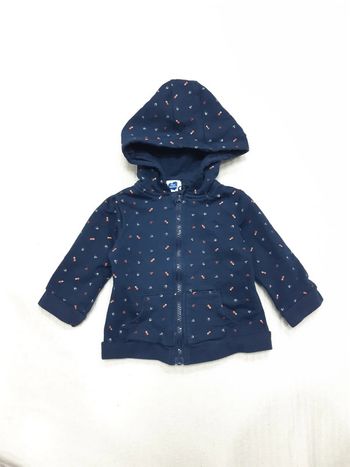 Gilet zippé à capuche Mots d'enfants 12 mois