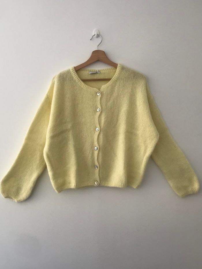 ✨Gilet/cardigan Luxe - Kid mohair & Laine Moelleux - photo numéro 3