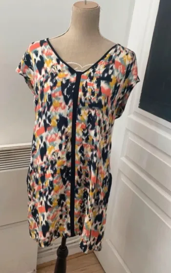 Promod robe tunique multicolore Taille M/38 Très bon état Robe casual