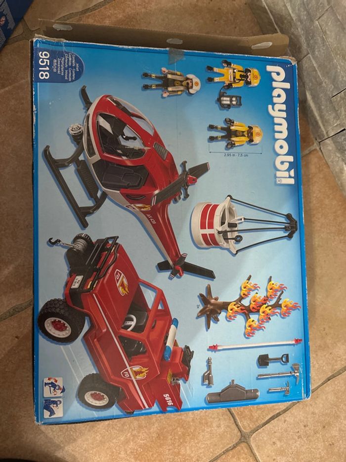 Playmobil 4x4 et hélicoptère pompiers - photo numéro 2