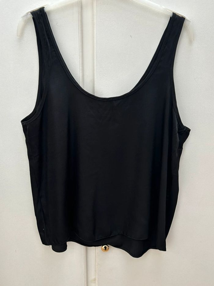 Débardeur en satin haut noir taille 44 femme - photo numéro 5