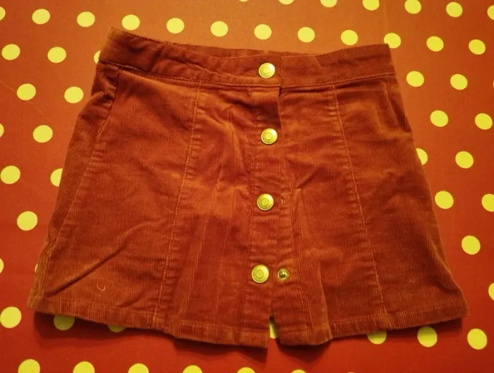 Jupe velours rouille 3-4 ans