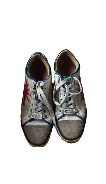 Basket cuir disquared2 homme