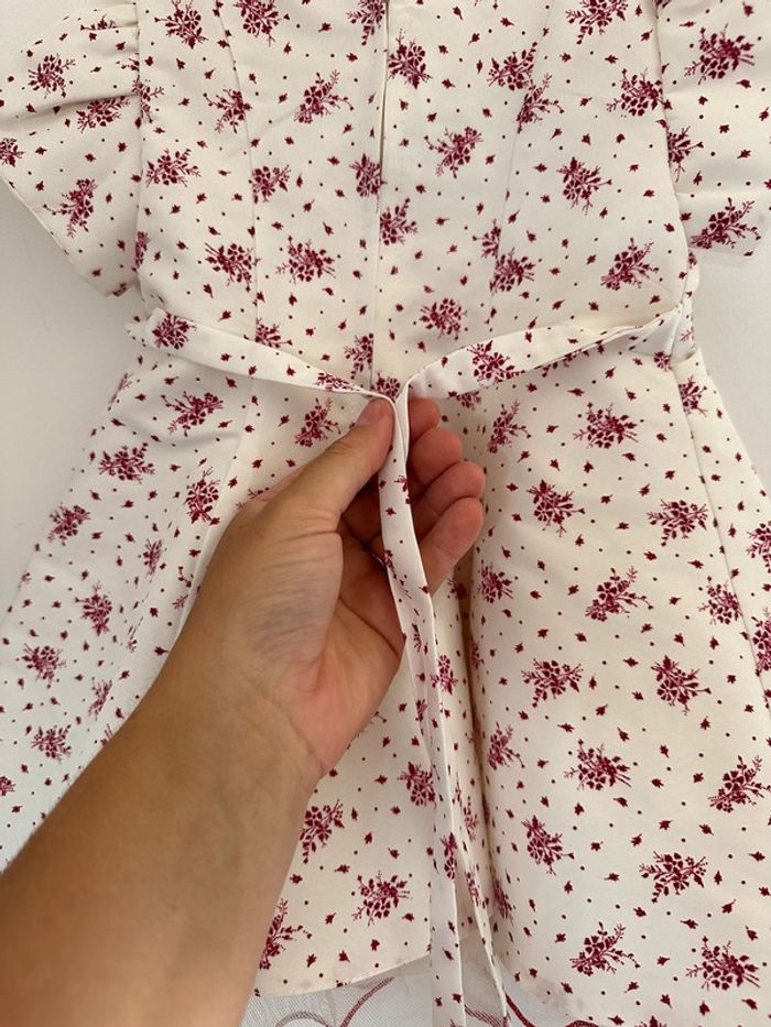 Robe de cérémonie fille blanche et rouge - photo numéro 8