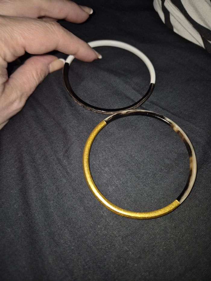 Lot de 2 bracelets neufs en corne de bœuf - photo numéro 4