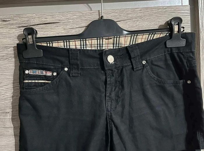 Pantacourt  bermuda  femme  38  noir  stretch  carreaux  tartan check - photo numéro 2