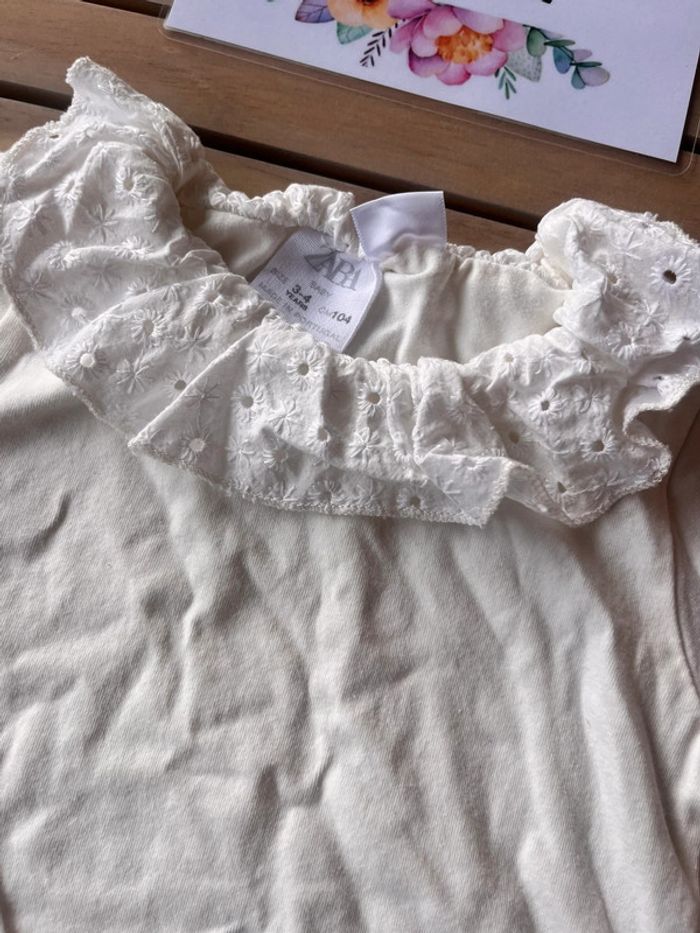 Body col dentelle Zara 4 ans - photo numéro 2