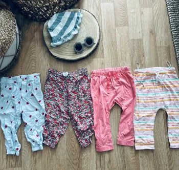 Lot de pantalon été léger fille 12-18mois neuf
