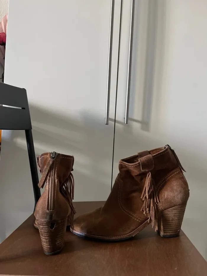 Bottines marron en cuir véritable Kennel & Schmenger - photo numéro 2