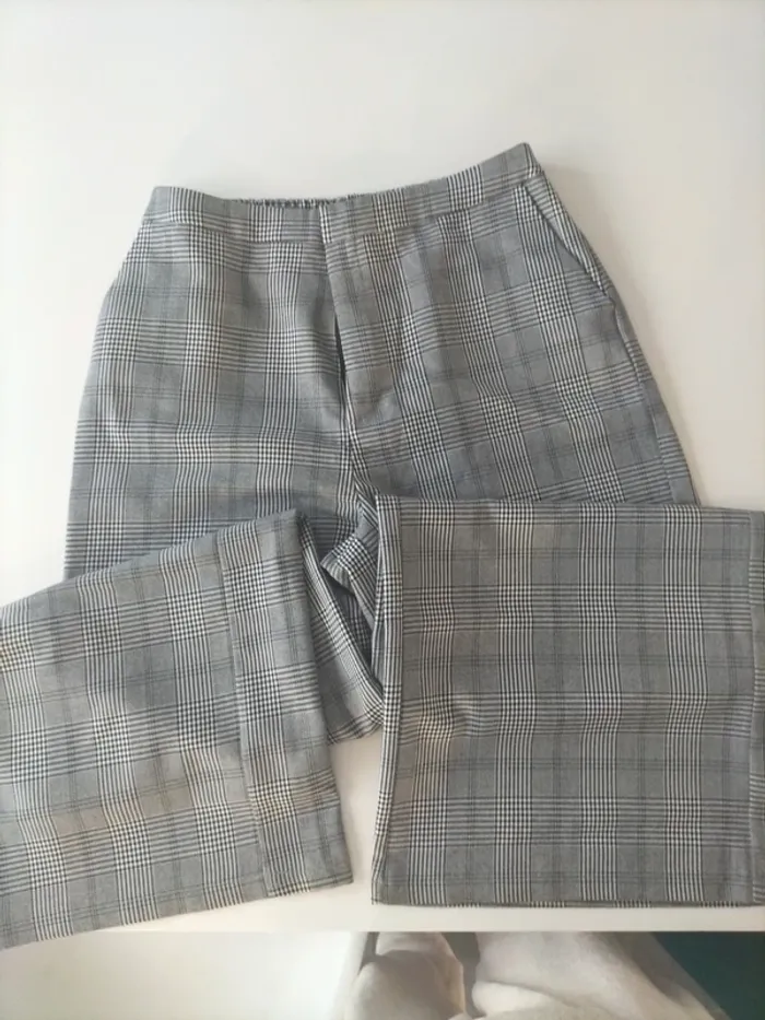 Pantalon large pied de poule