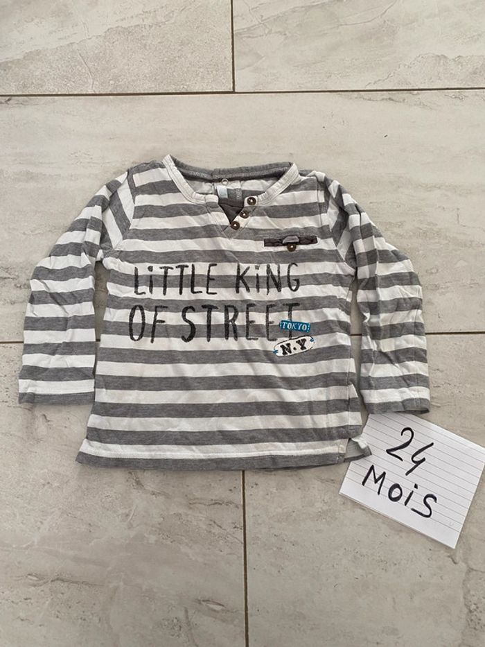 Lot de 3 t-shirts ML 1 col mao 2 ans - photo numéro 8