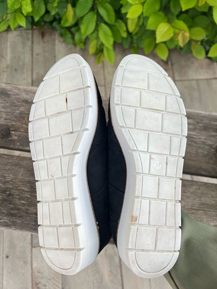 Chaussures style derbies en daim noir et blanc taille 37 Closer By Chaussea - photo numéro 3