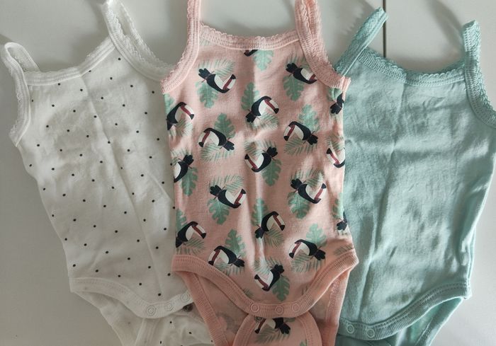 Lots de 3 bodies pour fille 3 mois