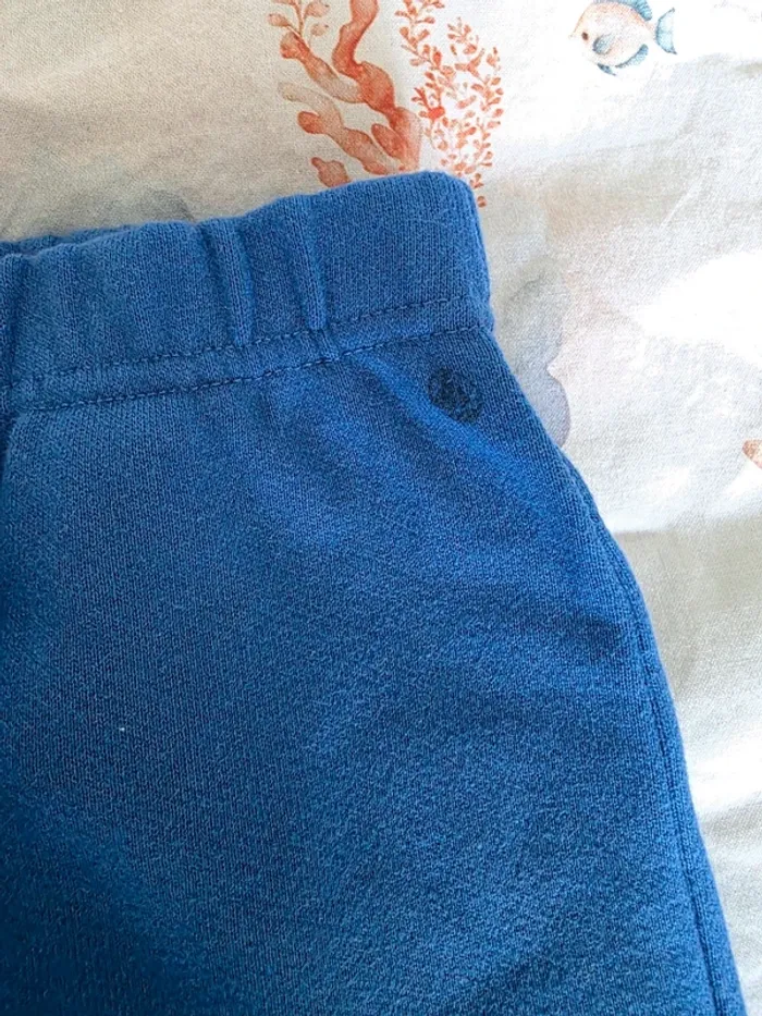 👶 Pantalon bébé bleu Petit Bateau - 12 mois 👶 - photo numéro 3
