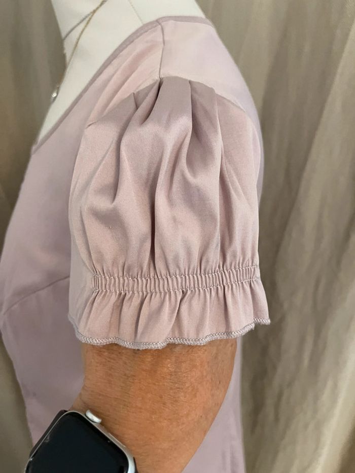 Haut blouse léger mauve - Christelle Laure - T. 44 - photo numéro 6