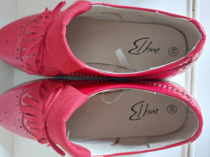 Chaussures mocassins My B rouge verni pointure 38,5 - photo numéro 8