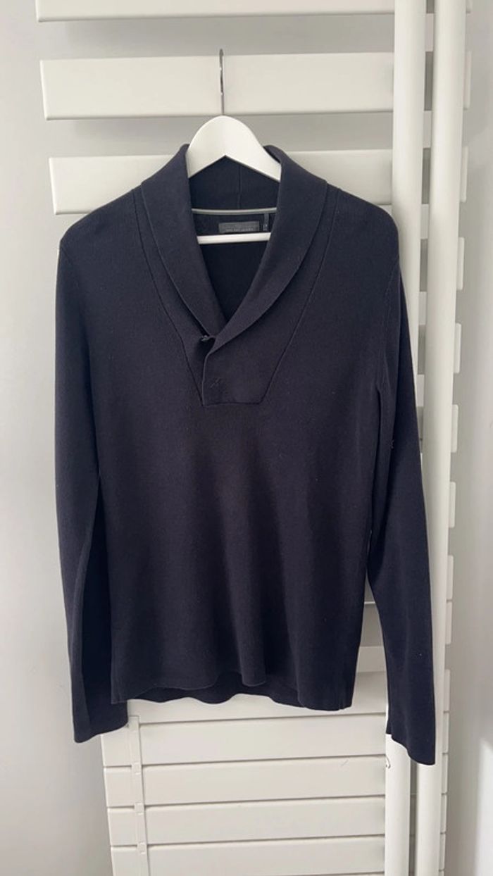 Pull en coton marine homme Ikks XL