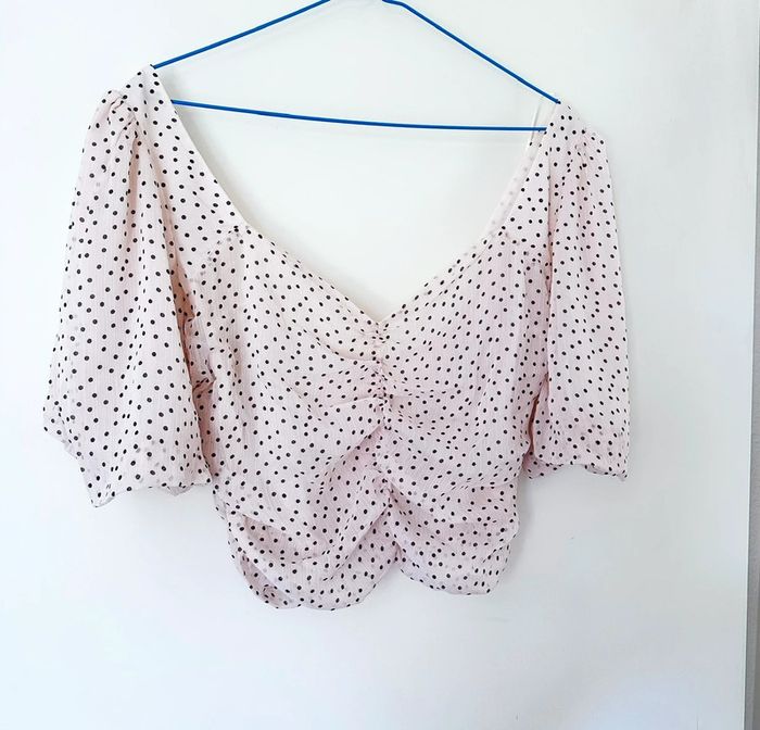 Blouse à pois manches bouffant’s - Mango