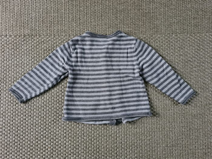 Gilet rayé gris - 24 mois - photo numéro 3