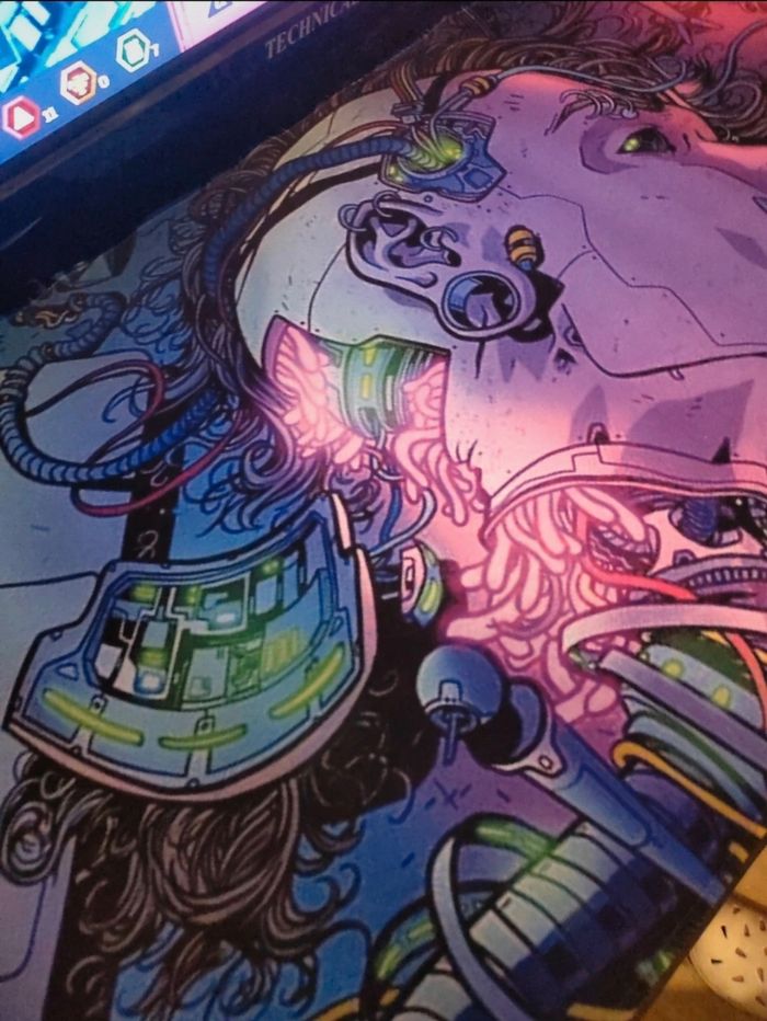 Tapis de bureau XXL – design cyberpunk / néon futuriste - photo numéro 2