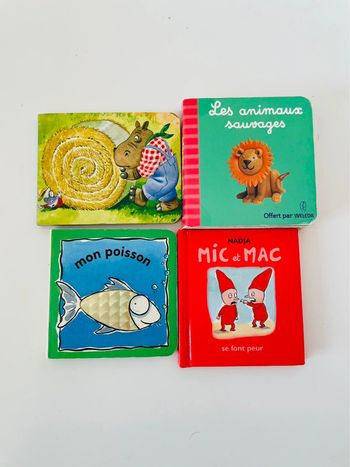 Lot de mini livre les animaux sauvages mon poisson etc