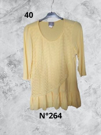 N°264 Tunique jaune T40. Fair lady.