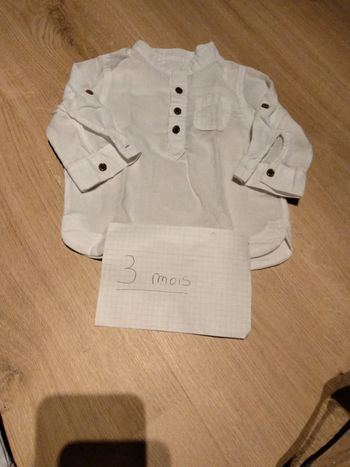 Chemise col tunisien 3 mois