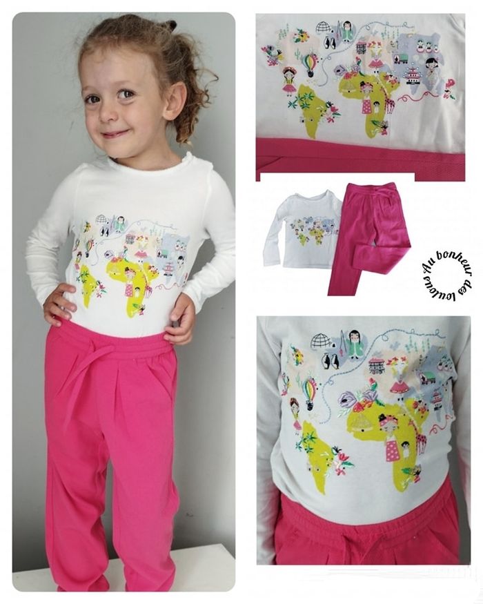 4 ans ensemble teeshirt Sergent major et pantalon fluide Kiabi
