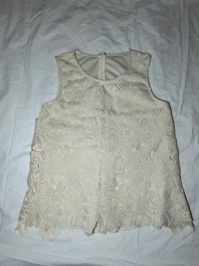 Débardeur blanc vintage
