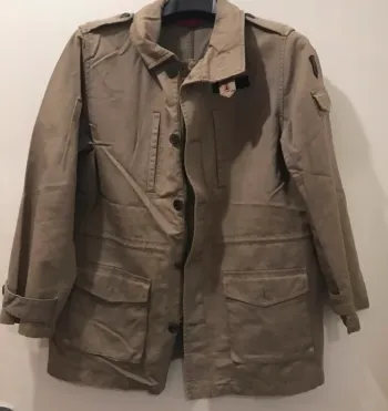Veste été kiabi militaire marrons clairs manches longues taille 36