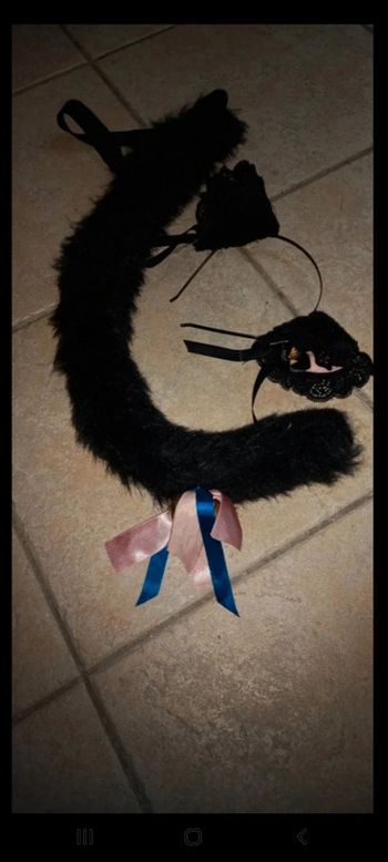 Cosplay chat déguisement serré tête queue