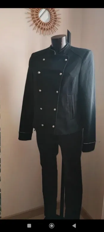 Veste officier noire et argenté taille 38