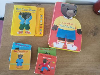 Lot de livres sur le thème de petit ours brun
