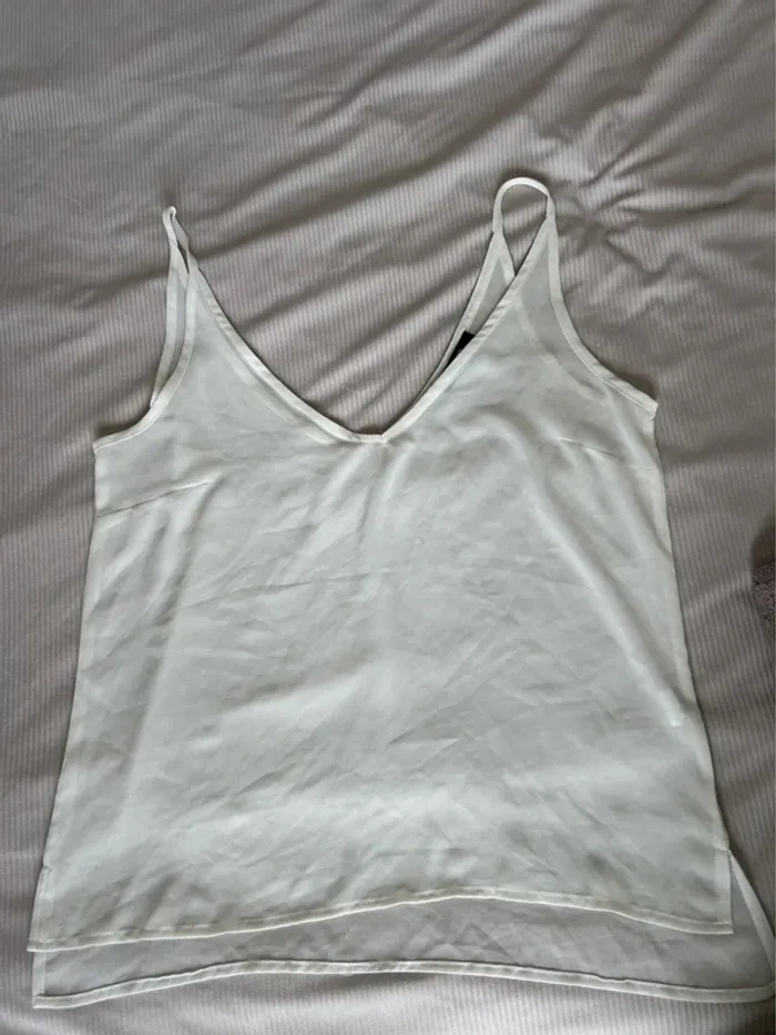 Débardeur blanc transparent mim taille M