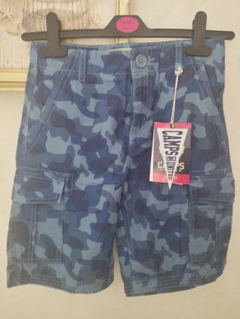 Bermuda camouflage bleu neuf