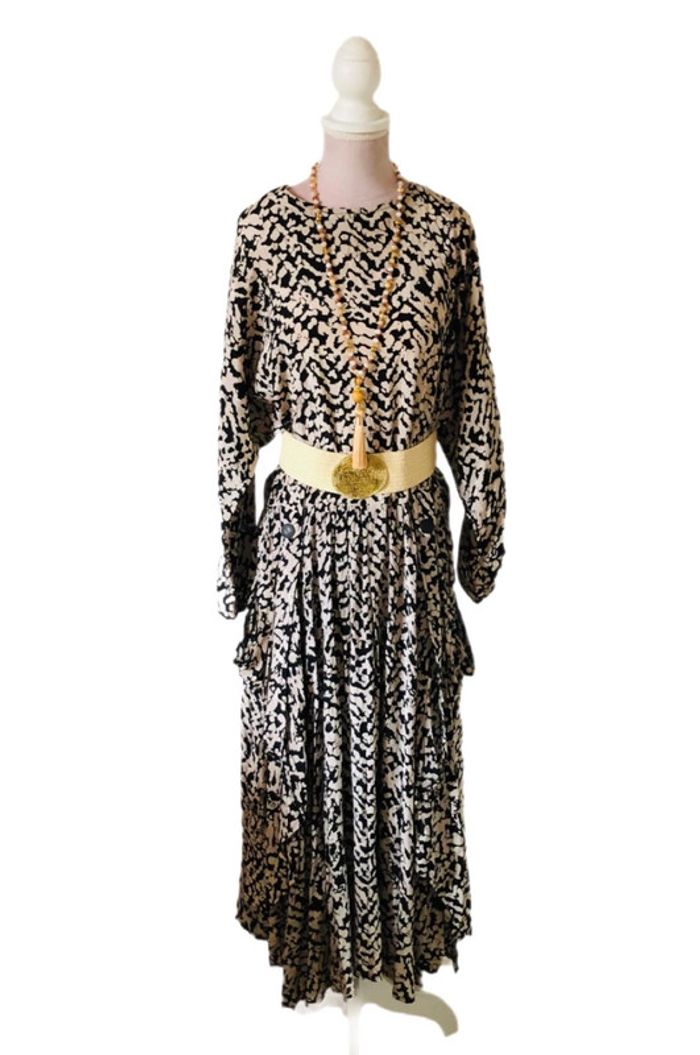 🖤🌿Robe à pans vintage authentique 70s 80s paneled dress🌿🖤 - photo numéro 8