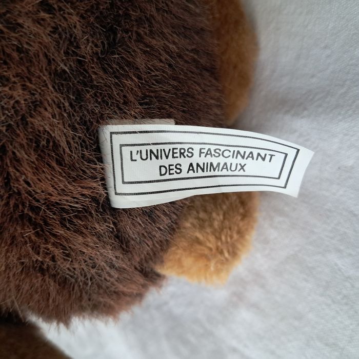 Doudou peluche gorille singe L'univers fascinant des animaux éditions Atlas Hauteur 12 cm - photo numéro 8