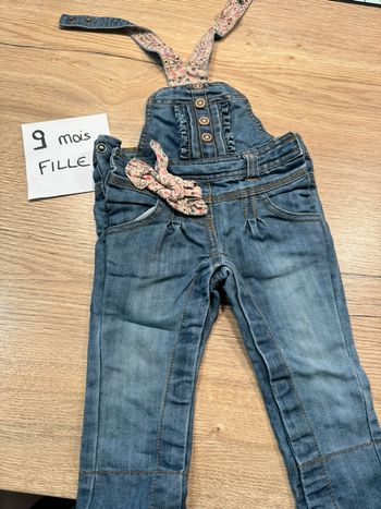 Combinaison salopette fille jeans