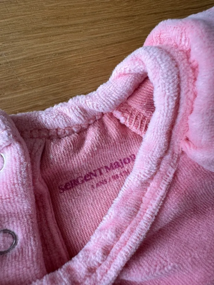 Chemise de nuit velours rose et bas en coton, thème licorne 🦄 - Taille 3 Ans - photo numéro 4