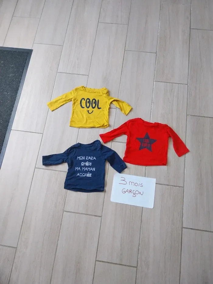 Lot t-shirt manche longue