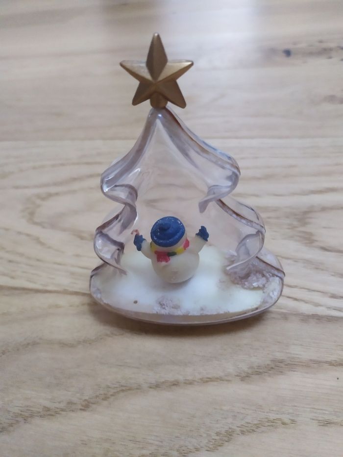 Lot de 3 boules de neige de Noël en forme de sapin - photo numéro 7