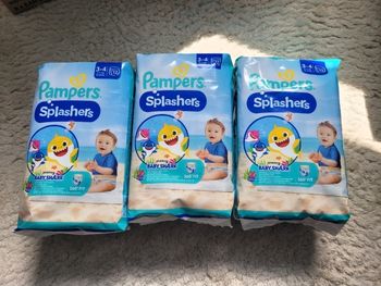3× Couches de Bain Pampers Splashers taille 3-4