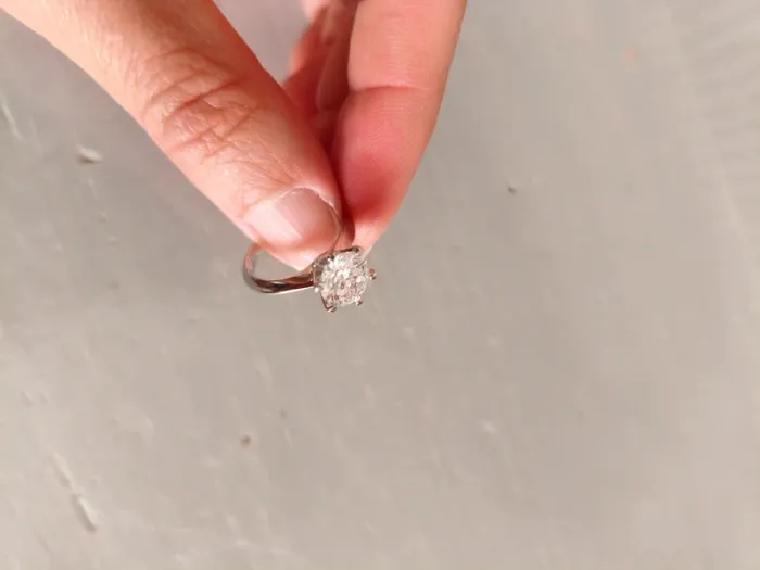 Bague solitaire en argent - photo numéro 8