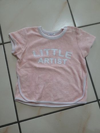 Tee shirt rose en éponge