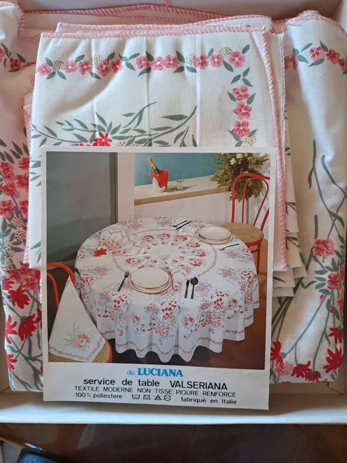 Service de Table Val Seriana "Linge Enchanteur" -  Modèle Luciana - photo numéro 3