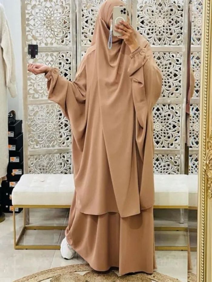 Robe de prière, jilbab 2 pièces, abaya musulmane