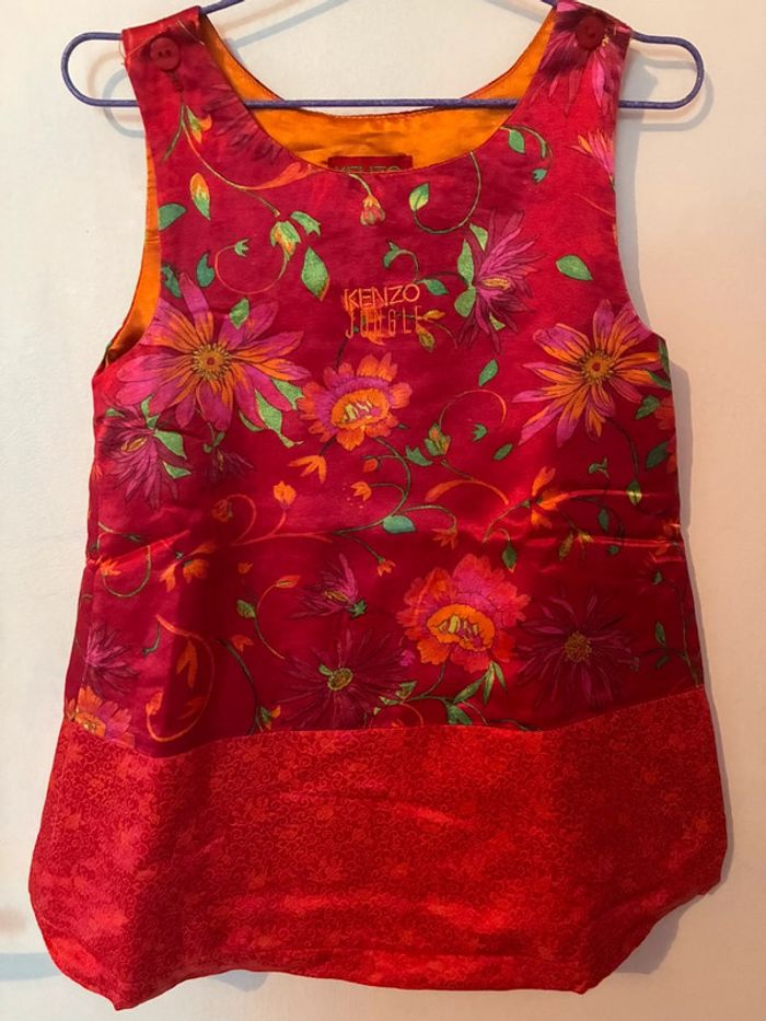 Magnifique robe en soie Kenzo, taille 2 ans, Kenzo Jungle. - photo numéro 5
